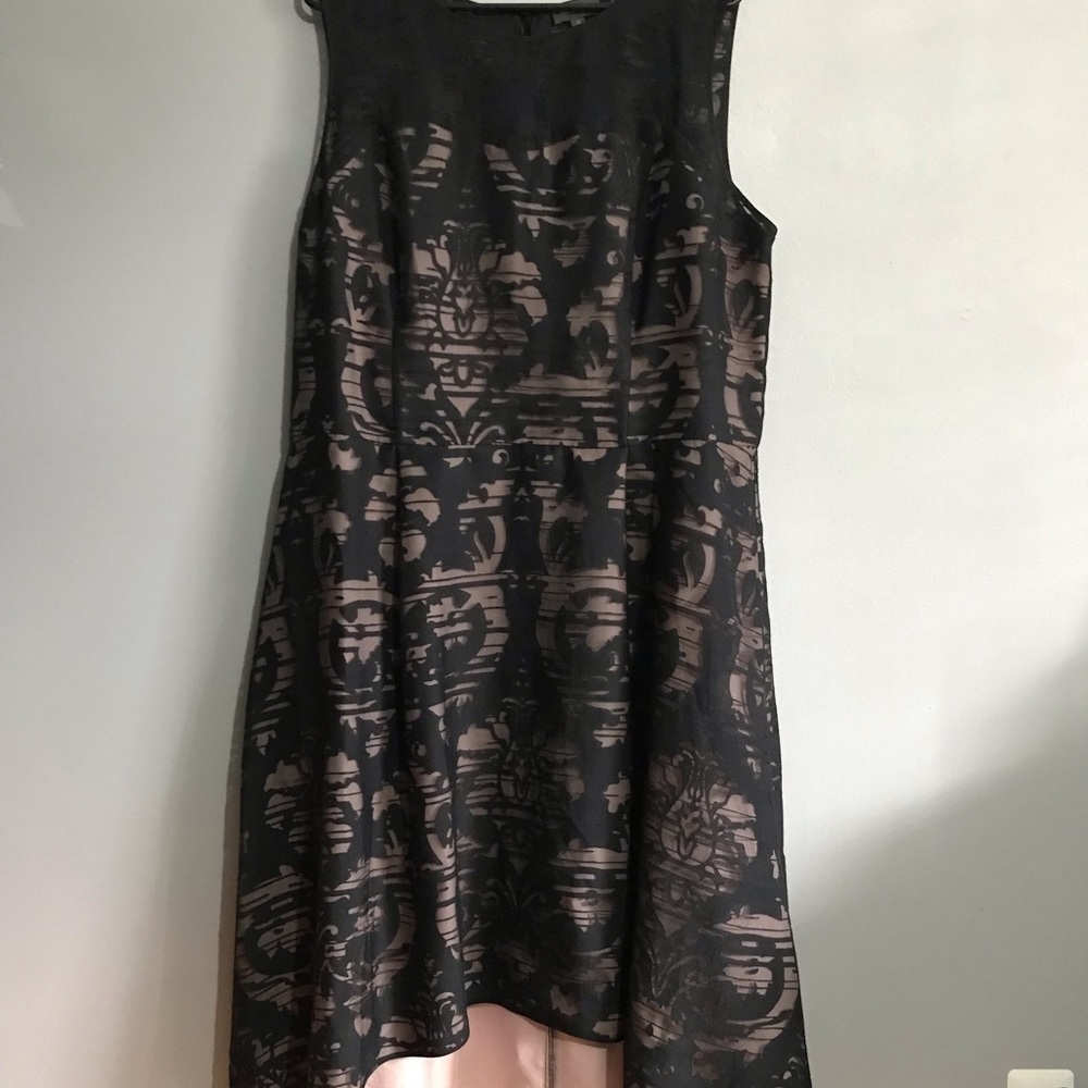 Brown and black dress